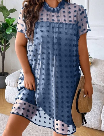 Rochie scurta SHEIN CURVE, albastru