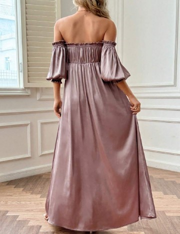 Rochie lunga SHEIN Maternity, roz pudra