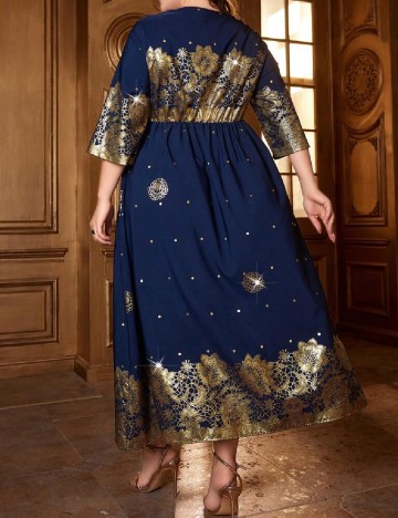 Rochie medie SHEIN CURVE, albastru