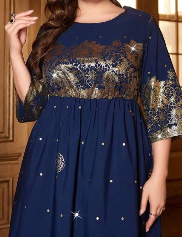 Rochie medie SHEIN CURVE, albastru
