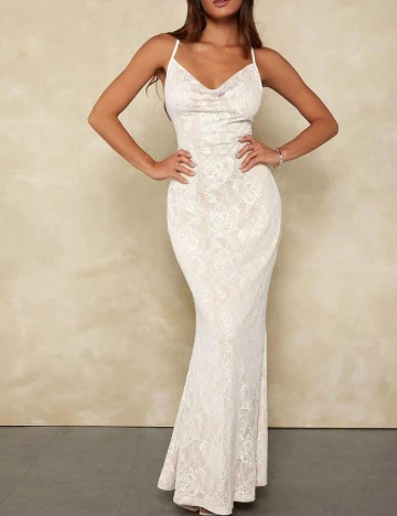 Rochie lunga Forever 21, alb/crem