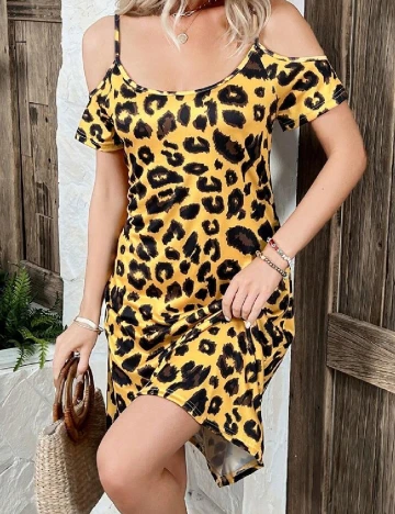 Rochie scurta SHEIN, animal print