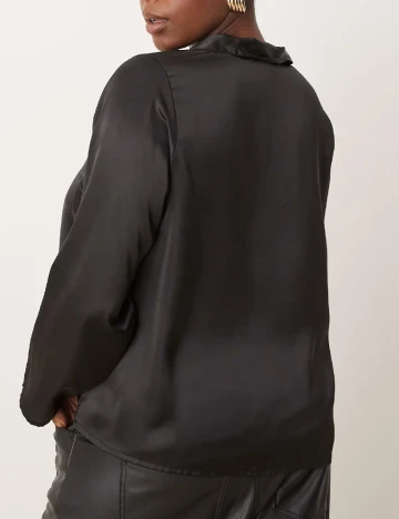 Camasa New Look Curves, negru Negru