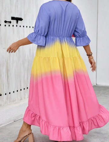 Rochie lunga SHEIN CURVE, mix culori