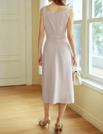 Rochie medie MOTF, roz pal