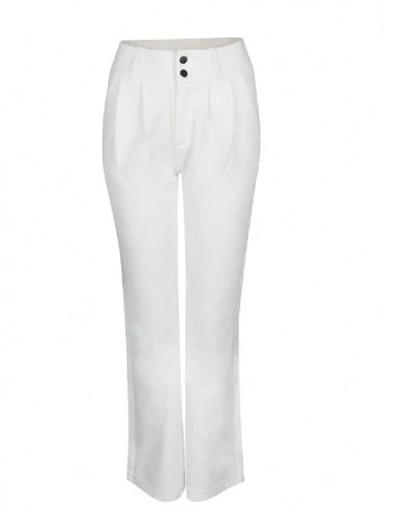 Pantaloni SHEIN, alb