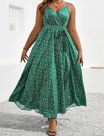 Rochie lunga SHEIN CURVE, verde