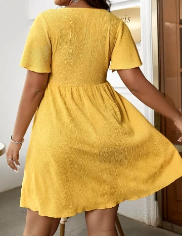 Rochie scurta SHEIN CURVE, galben