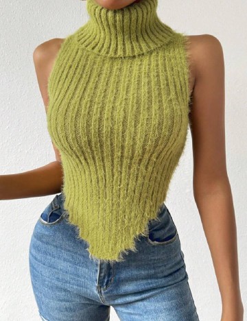 Set topuri 2 bucati SHEIN, verde/alb