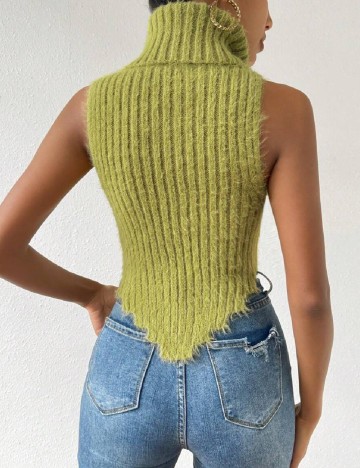 Set topuri 2 bucati SHEIN, verde/alb
