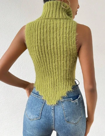 Set topuri 2 bucati SHEIN, verde/alb Verde