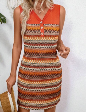 Rochie scurta SHEIN, portocaliu