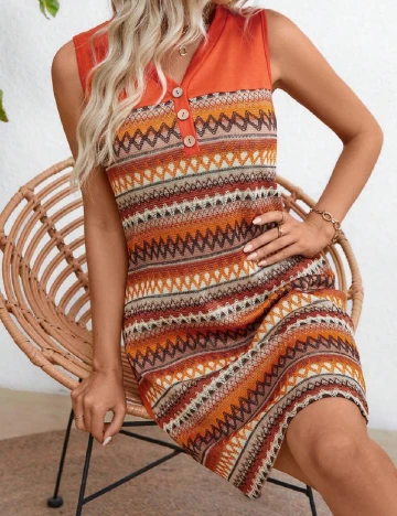 Rochie scurta SHEIN, portocaliu