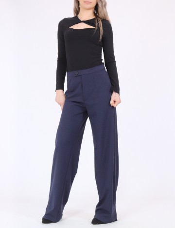 Pantaloni Pull&Bear, bleumarin