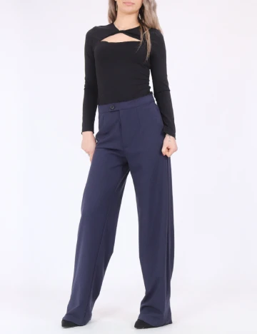 Pantaloni Pull&Bear, bleumarin
