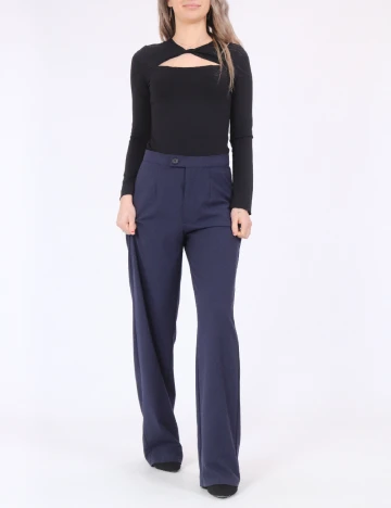 Pantaloni Pull&Bear, bleumarin