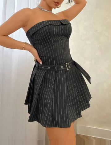 Rochie scurta SHEIN, gri inchis