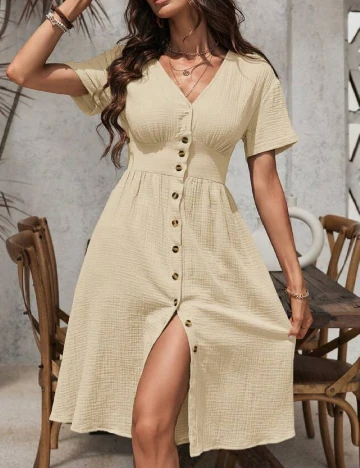Rochie medie SHEIN, crem Crem