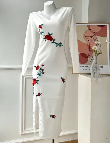 Rochie medie SHEIN, alb