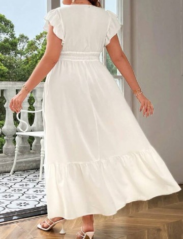 Rochie lunga SHEIN CURVE, alb