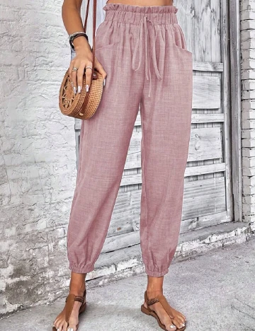 Pantaloni SHEIN, roz