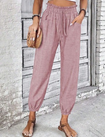 Pantaloni SHEIN, roz