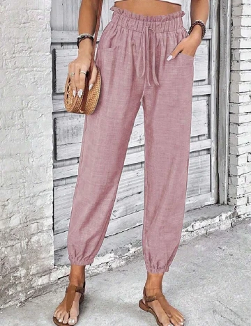 Pantaloni SHEIN, roz
