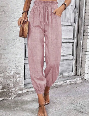 Pantaloni SHEIN, roz
