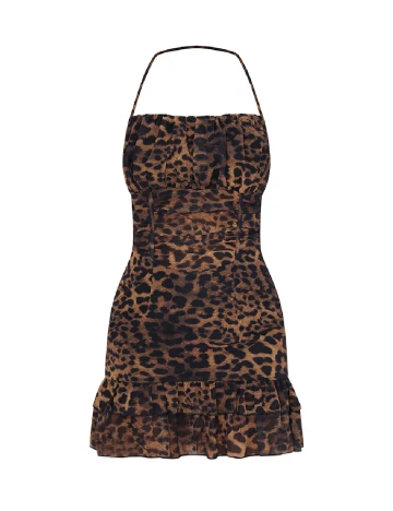 Rochie scurta PRETTYLITTLETHING, animal print