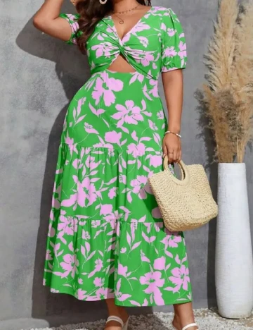 Rochie lunga SHEIN CURVE, verde