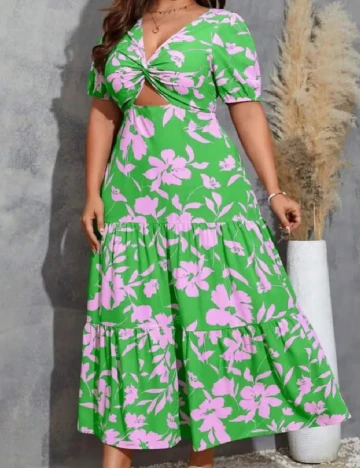 Rochie lunga SHEIN CURVE, verde