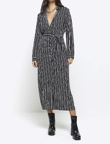 Rochie medie River Island, alb/negru