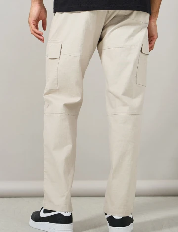 Pantaloni Styli, crem Crem