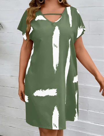 Rochie scurta SHEIN CURVE, verde