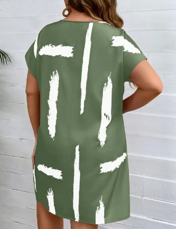 Rochie scurta SHEIN CURVE, verde
