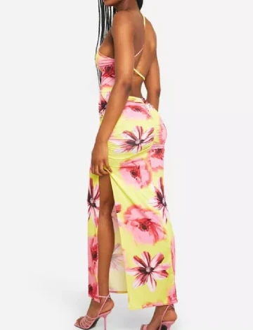 Rochie lunga Boohoo, floral print