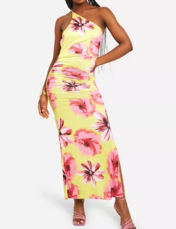 Rochie lunga Boohoo, floral print