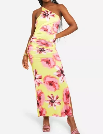 Rochie lunga Boohoo, floral print