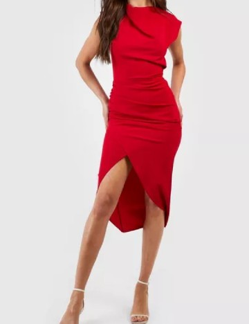 Rochie medie Boohoo, rosu