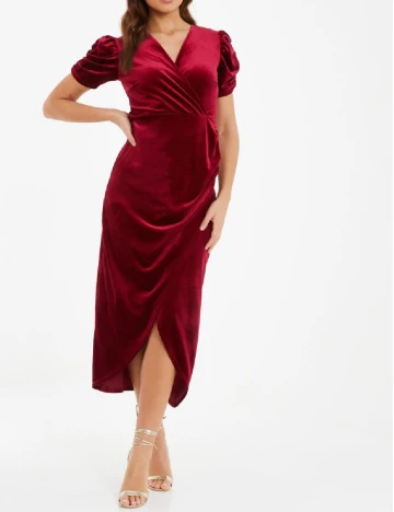 Rochie medie Quiz, rosu
