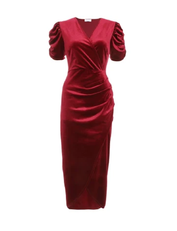 Rochie medie Quiz, rosu