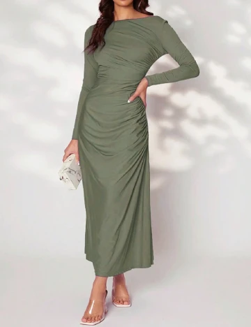 Rochie lunga SHEIN, verde Verde