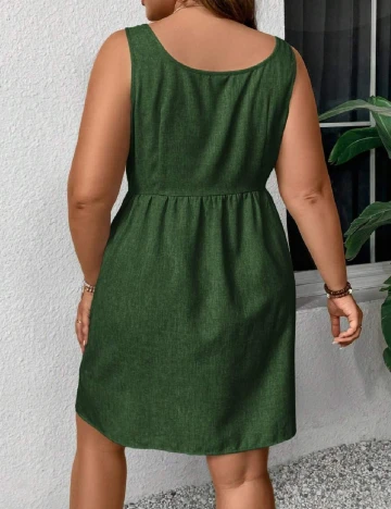 Rochie scurta SHEIN CURVE, verde