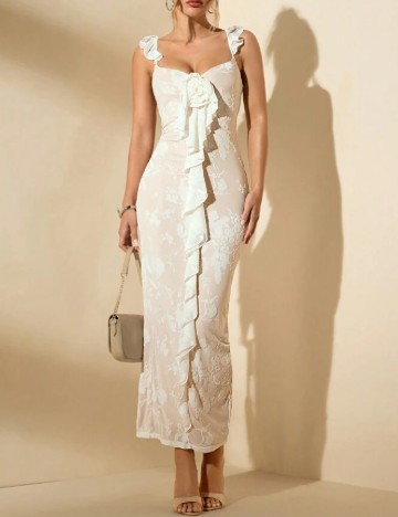 Rochie lunga SHEIN, ecru