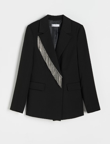 Sacou Oversize Reserved, negru