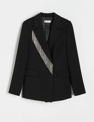 Sacou Oversize Reserved, negru