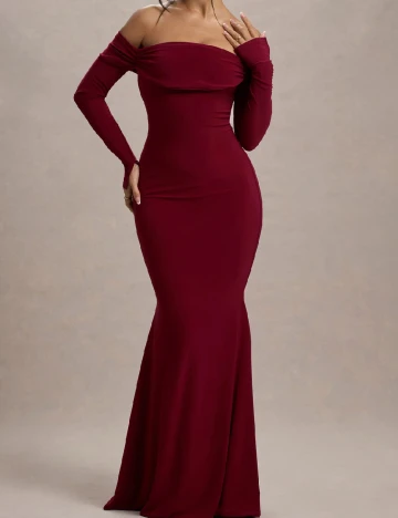 Rochie lunga Club London, visiniu