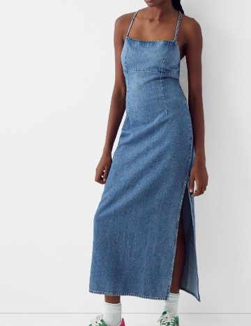 Rochie lunga Bershka, albastru