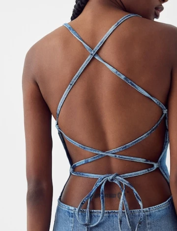 Rochie lunga Bershka, albastru