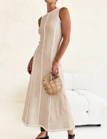 Rochie lunga SHEIN, crem